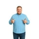 thumbnail image 1 of Big Kong USA Camisa Hombre Mil Rayas Azul Turquesa Talla Grande Manga Larga, 1 of 5