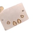 thumbnail image 1 of Pendientes pequeños con botón Laklulu Pendientes de aguja de plata estilo colegial dulce, 1 of 5