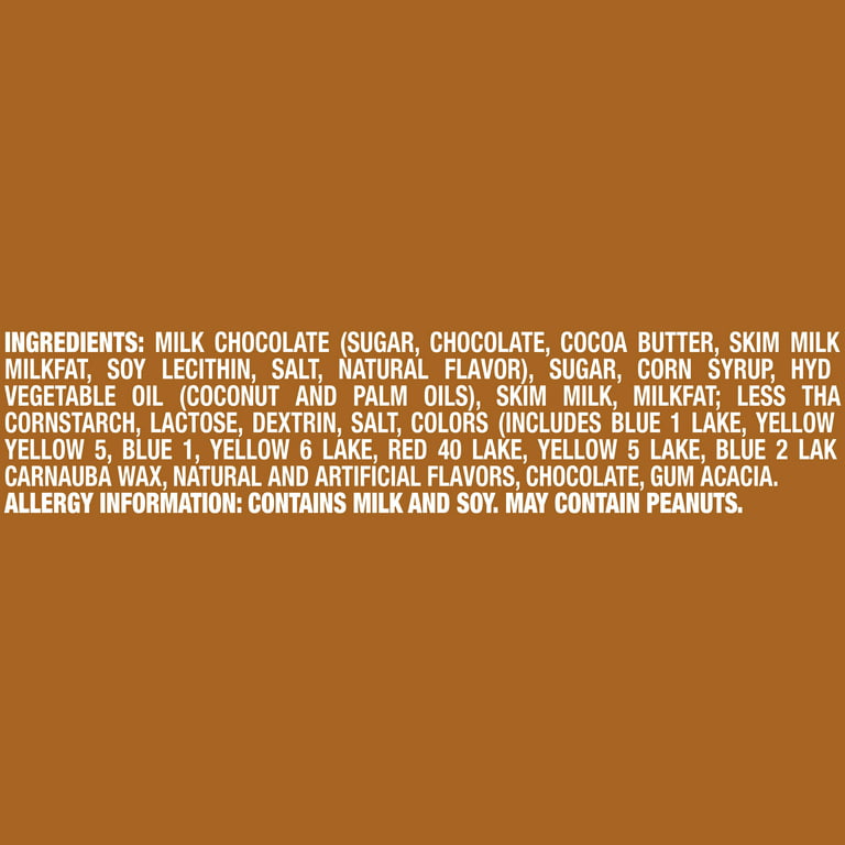 caramel m&ms ingredients
