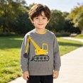 thumbnail image 6 of TOWED22 Toddler Baby Boy Girl Long Sleeve Crewneck Pullover Sweatshirt Sweater Outfits Cartoon Printed Casual Clothes(Yellow,6-7 Y), 6 of 6