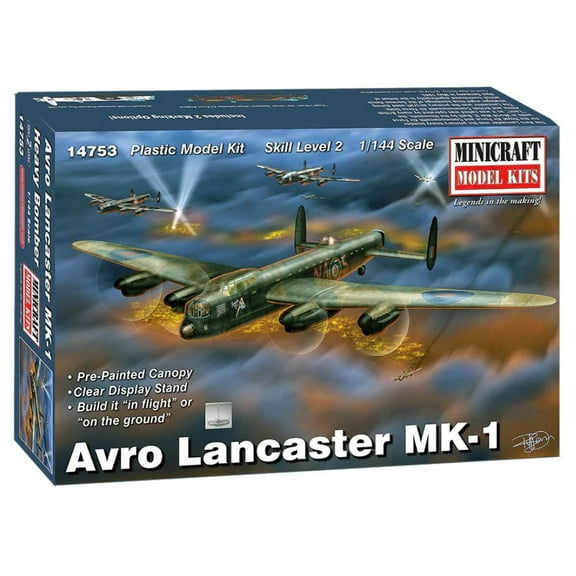 Minicraft 14753 Avro Lancaster Mk1 1/144 Scale Plastic Model Kit