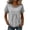Gray, variant on WHEANG 2026 Trendy Summer Tops for Women Short Sleeve Collarless Button Down Shirt Breathable Linen Crop Blouse for Women Lightweight Casual Beach Vacation Outfit Tops(Color White Size 2XL)
