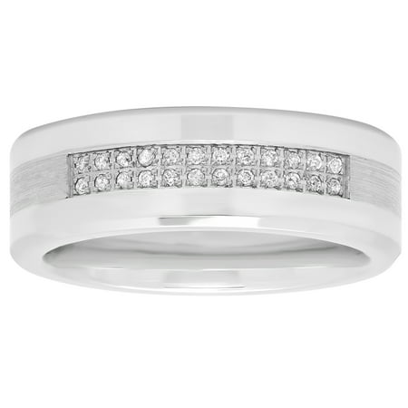 MenÃƒÂ¢ s Cobalt & Stainless Steel Diamond Wedding Band Ring ÃƒÂ¢ Mens ring