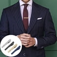 thumbnail image 1 of 4Pcs Tie Clips Set For Men Tie Bar Clip Black Silver Tone Gold Tone For Wedding Business, 1 of 6