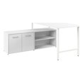 thumbnail image 1 of Scranton & Co Engineered Wood 60W Computer Desk with Storage Cabinet in White, 1 of 8