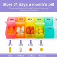thumbnail image 2 of 2 Times A Day Monthly Pill Organizer, 30 Day Pill Box With Small Compartments, 2 of 4