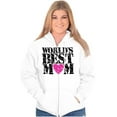 thumbnail image 3 of Worlds Best Mom Cool Mother's Day Womens Plus Size Graphic Zipper Hoodie Brisco Brands 5X, 3 of 5