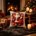 thumbnail image 3 of KFUIRDE Christmas-Printed Cushion Cover 18x18in, 3D Printed Sofa Pillow with Festive Christmas Theme, Decorative Cushion Case for Couch Living Room, Xmas Holiday Home Decor E, 3 of 5