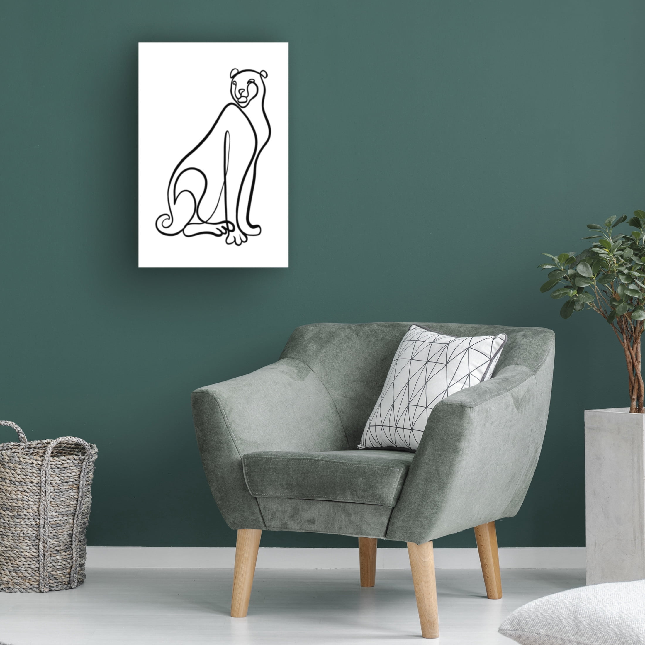 Trademark Fine Art Hanna Lee Tidd The Cheetah Canvas Wall Art