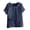 Navy, variant on IROINNID Fashion Women Summer Cozy Print Round-Neck T-Shirt Short Sleeve Casual Blouse On Sale