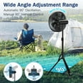 thumbnail image 5 of 12in Outdoor Standing Fan with 16000mAh Battery, Foldable Camping Pedestal Fan with Remote and Oscillation, 5 of 8
