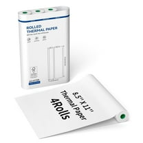 JADENS Thermal Printer Paper 8.5''x11'' US Letter Size,Thermal Paper Quick-Dry , Advanced Clear Printing, Compatible with JADENS PD-A4 Thermal Printer,100 Sheets/4 Rolls