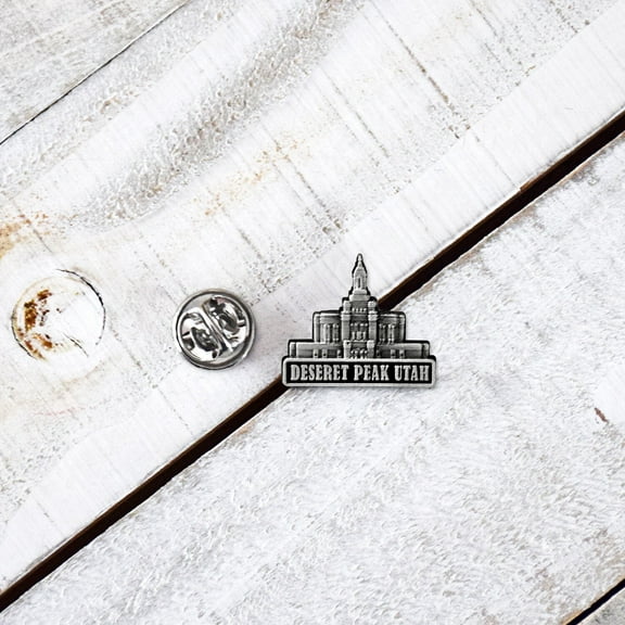 Deseret Peaks Utah Antique Silver Temple Tie Pin by Ringmasters
