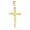 10K Yellow Gold, variant on Diamond-Cut Cross Pendant for Women in 14K White Gold, No Chain | Solid Gold, Stamped for Authenticity