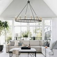 thumbnail image 4 of Aiwen Stylish 16 Bulbs Oversize Wagon Wheel Chandelier for Living Room, Dining Room, Kitchen, 4 of 8