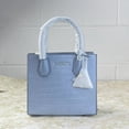 thumbnail image 3 of Michael Kors Mercer 35T1Sm9M2E Medium And Leather Messenger Crossbody Bag In Pale Blue, 3 of 5