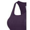thumbnail image 4 of J. METHOD Women's Tank Top Sleeveless Racerback Basic Stretch Comfy Slim Fitted Ribbed Knit Tops Workout Yoga T Shirt NEWT386 Dark Purple S, 4 of 6