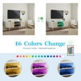 thumbnail image 4 of WAMPAT LED Mid-Century Modern TV Stand for TVs up to 60 inch Flat Screen Wood TV Console Media Cabinet with Storage, Entertainment Center in White for Bedroom Living Room, 55 inch,Colorful Light, 4 of 5