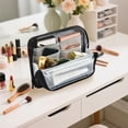 thumbnail image 7 of Standing Pencil Case with Base Large Capacity Stationery Pouch Pen Bag with Zipper for Women Men Rose Gold Glitter, 7 of 7