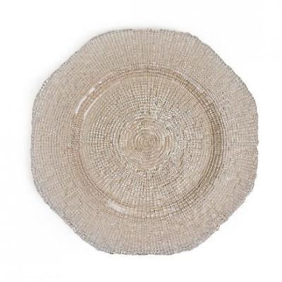 Metal Mosaic Plates - Blush Pink Mosaic Glass Charger Plate 4/pack