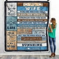thumbnail image 3 of LHSHID Personalized to My Wife Blanket from Husband Wood You are My Sunshine I Love You Wife Anniversary Valentines Day Wedding Christmas Fleece Throw Blanket, 3 of 5