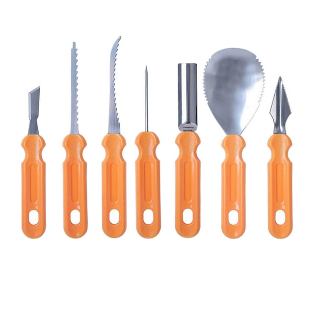 KLKCMS 7pcs/10pcs Professional Precision Pumpkin Carving Craft Set, for DIY Carving 7 Pieces
