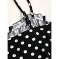 thumbnail image 5 of Black & White Polka Dot Sexy Casual Backless Sleeveless Spaghetti Strap Dress for Women Spring Summer, 5 of 5