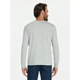 thumbnail image 3 of George Men's & Big Men's Cotton Crewneck T-Shirt with Long Sleeves, Size XS-3XL, 3 of 5