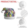 thumbnail image 4 of Haiem Llamas Colorful Pattern Santa Hat Confortable Velvet Christmas Hat for Christmas Party Favors Fit for Adults Men Women, 4 of 6