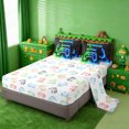 thumbnail image 3 of Erosebridal Green Blue Console 7 Pieces Bedding Comforter Set For Kids Boys,Teens Gamepad Gaming Full Bedding Set For Gamer,Reversible, 3 of 7