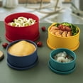 thumbnail image 2 of Promotions! Silicone Lunch Box Portable Sealed Food Storage Box Leakproof Bento Salad Container Fresh-Keeping Box with Lid Fruit Bowl, 2 of 6
