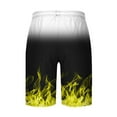 thumbnail image 3 of Stamzod Mens Swim Trunks Quick Dry Plus Size Swim Shorts with Drawstring Pocket Funny Flame Digital Print Mens Beach Shorts Swimwear, 3 of 4