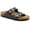 Dark Brown, variant on Women's Mens Clogs Footbed Sandals PU Leather Mules Comfort Cork Footbed Antislip Slip On Slides Sandal with Double Adjustable Buckle, Arch Support Summer, Sandal