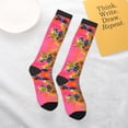 thumbnail image 5 of Knee High Socks for Men and Women, Vibrant Leopard on the Hunt Althletic Compression Socks, Support Long Tube Socks for Outdoor Sport, Calf Socks, High Stockings for Women Men, 5 of 7