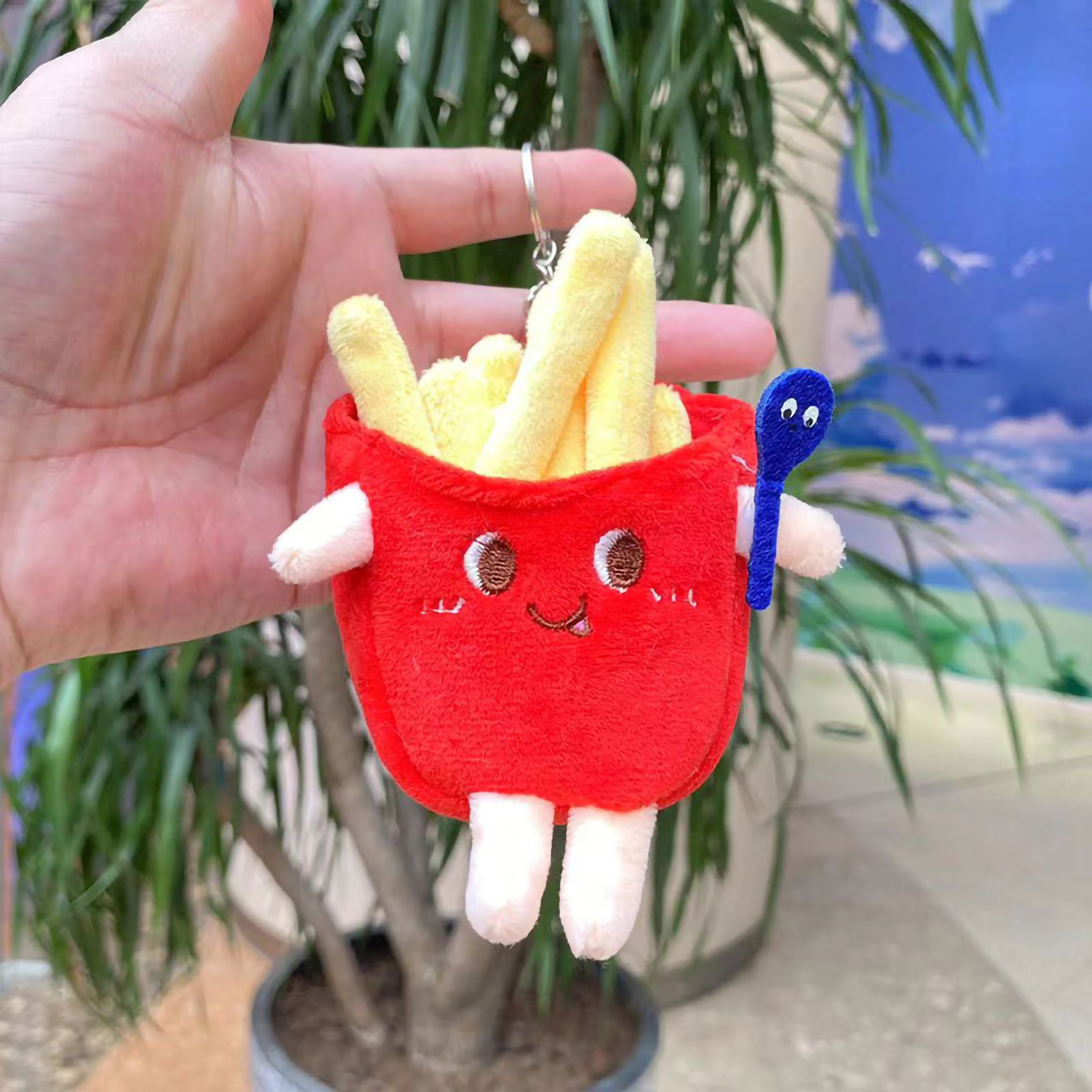 Sinknap 10cm Plush Keychain Lovely French Fries Chicken Legs Hot Do