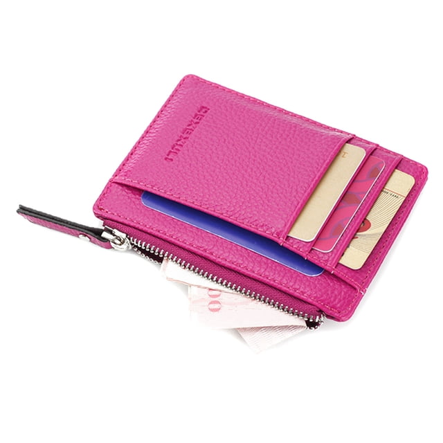 CAROOTU Women Men Lady Wallets Purse Zipper PU Small Mini Soft Thin For Money Card Coin