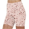 thumbnail image 4 of Sakmal Gym Womens Shorts Yoga Biker Workout Pink High Waisted Stretchy 5" Athletic Shorts for Women, 4 of 4