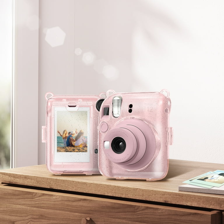 Pink Polaroid Camera With top Neoprene Case