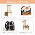 thumbnail image 4 of Boho Abstract Art Seat Covers for Dining Room Chairs Set Of 4,Stretch Printed Washable Chair Seat Cover with Elastic Ties and Button,Removable Waterproof Couch Cushion Covers, 4 of 6