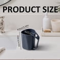 thumbnail image 3 of Lshylf Plastic Mouthwash Cup With Toothbrush Holder Slot Multicolor Portable Bathroom Rinse Cup Handle Mug,Blue,3.94*3.15 in, 3 of 8