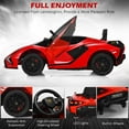 thumbnail image 2 of OLAKIDS 12V Licensed Lamborghini Sian Kids Ride On Car with Parent Remote Control, Spring Suspension, MP3 Player, Electric Toy Roadster Carbon Fiber Textured for Toddler, 2 of 9