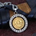 thumbnail image 4 of Spinning Viking Valknut Necklace Stainless Steel Odin Raven Runes Pendant, 4 of 5