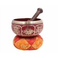 thumbnail image 2 of DharmaObjects Magnifique Méditation 8 Symboles Chanceux Bol Chantant/coussin/mallet (Rouge), 2 of 4