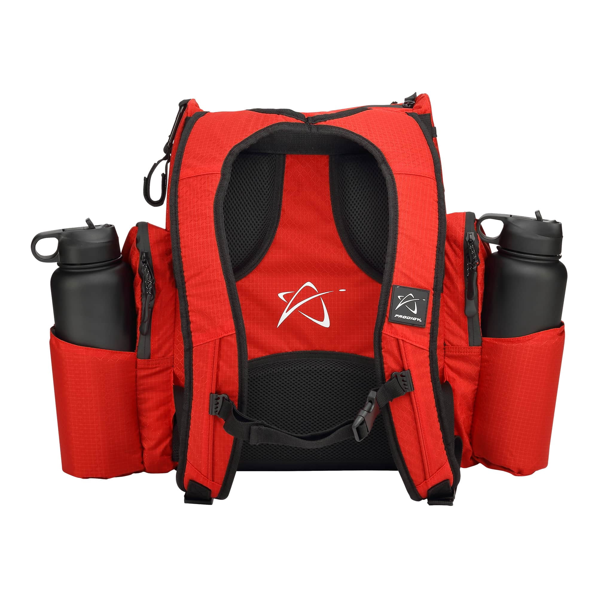 Prodigy Disc BP-2 V3 Disc Golf Backpack | Frisbee Golf Bag with 26+ Disc Capacity Plus Extra Storage | Pro Quality Disc Golf Bag Backpack | Tear and Water Resistant | Large Disc Golf Bag (Red)