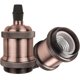thumbnail image 5 of 2024 Pendant Light Vintage Modern Industrial Style E27 Lamp Holder Socket With 1.2m Braided Round Cable-brass (red-brown) [energy Class A+++], 5 of 5