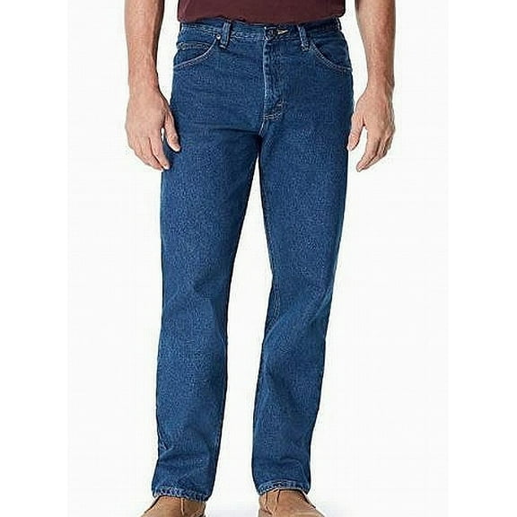 Wrangler Dark Mens 54x30 Classic Straight Leg Jeans