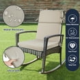 thumbnail image 5 of MOONORAH Outdoor Chair Cushions, 44"L x 21.5"W Patio Seat Cushions Outdoor Chair Pads with Ties, Waterproof Outdoor Chair Cushion Garden Sofa Couch Chair Pads, Sofe Comfortable, Grey, 5 of 9