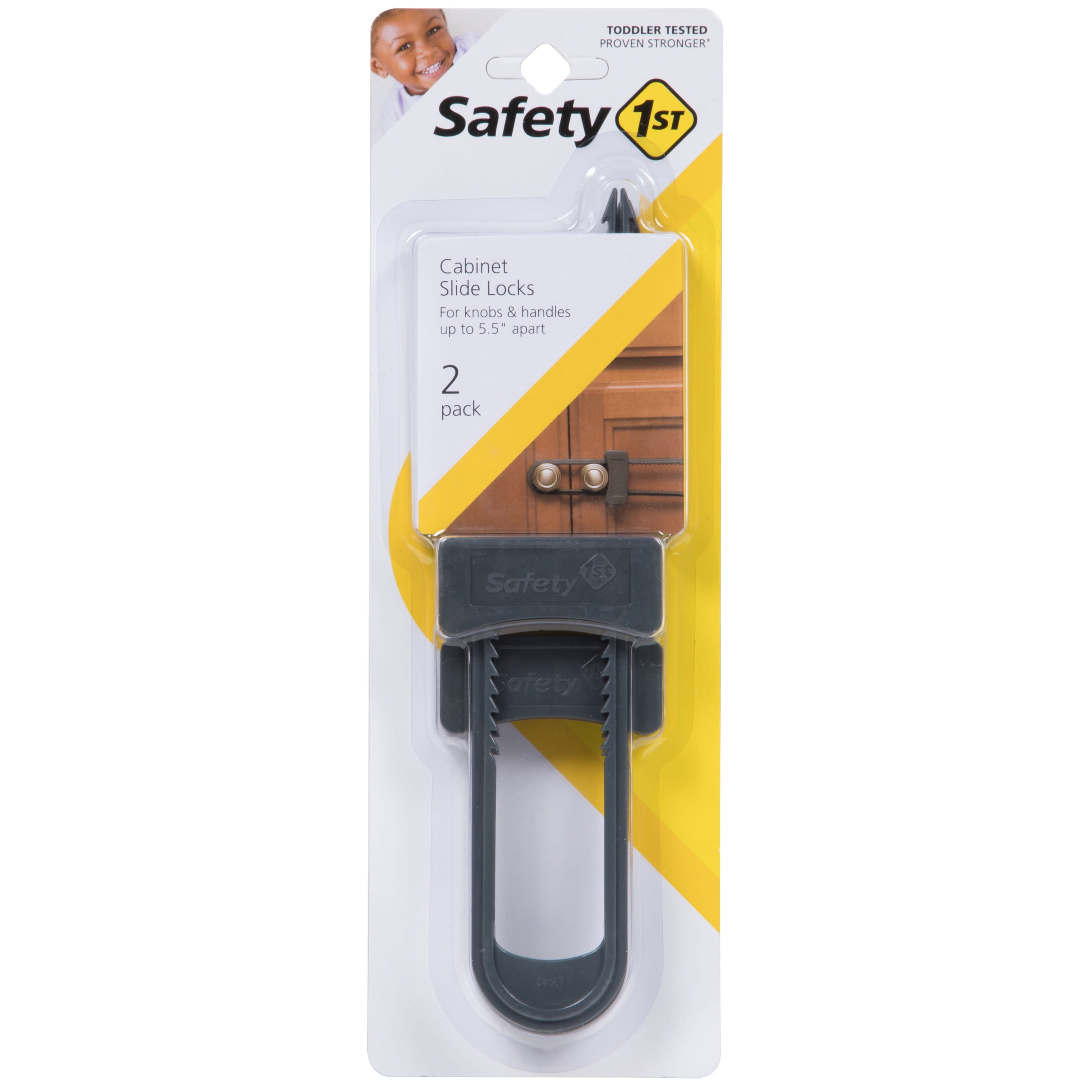 Safety 1ˢᵗ Double Door Baby-Proofing Cabinet Lock (2pk), White - Walmart.com