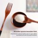 thumbnail image 4 of Wooden Flatware Set, Wooden Portable Set Chopsticks Spoon Fork Tableware Dinnerware with Black Twining Thread, 4 of 5