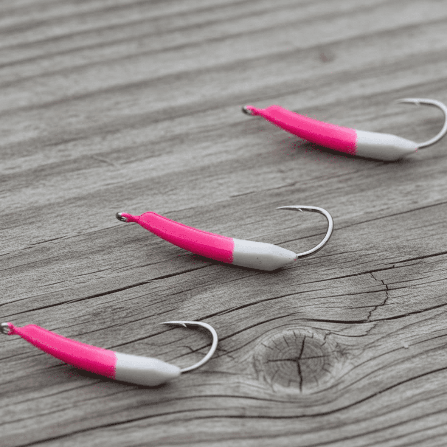 Buccaneer Wiggler Jig Fishing Lure 3/8 oz. – Pink and White, 3‑Count